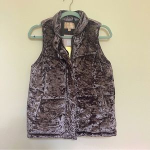 NWT XS Purple Crushed Velvet Vest